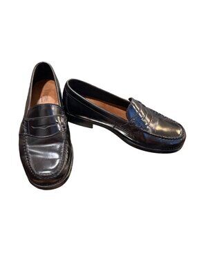 GH Bass Weejuns Katherine wms black leather slip on loafers sz 8W SKU 10-215